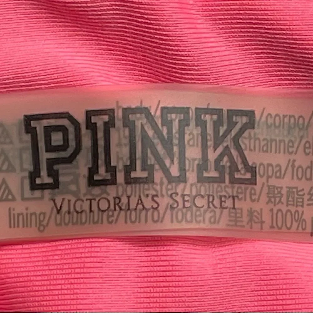 New! PINK by Victoria’s Secret, Wireless, Black, Swim Top. Size Small.